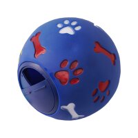 BUBU PETS Hundespielzeug großer Snack Ball blau 14 cm