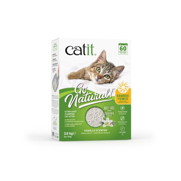 Catit Go Natural! Bambus Streu Vanille 3,6kg